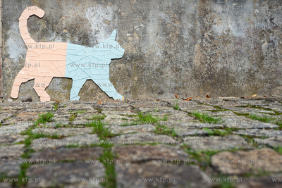 Gdańsk Wrzeszcz. Osiedle Garnizon. Nz. Kot autorstwa...