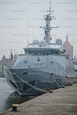 Gdansk. Nabrzeze Motlawy. Wizyta nalezacego do francuskiej...