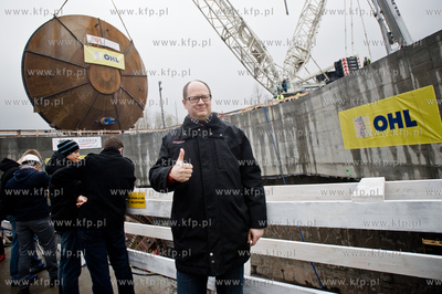 Gdansk. Powstajacy Wezel Marynaki Polskiej. Uroczystosc...