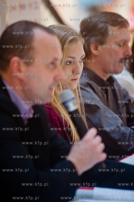 Gdansk. CH. Galeria Baltycka. Konferencja prasowa poprzedzajaca...