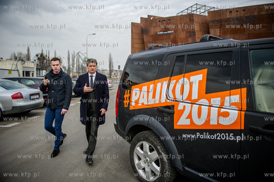 Gdansk. Plac Solidarnosci. Konferencja Janusza Palikota,...