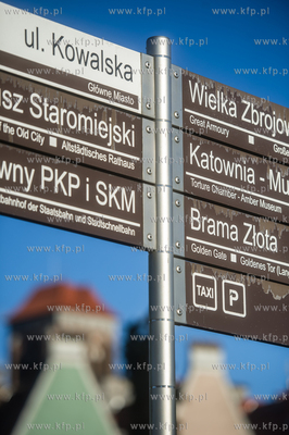 Gdańsk. Tablice systemu informacji miejskiej. 17.07.2017...