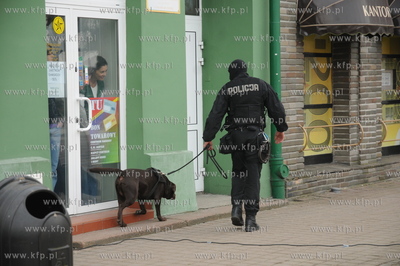 Wejherowo. Grupa AT policji sprawdza teren przed wizyta...
