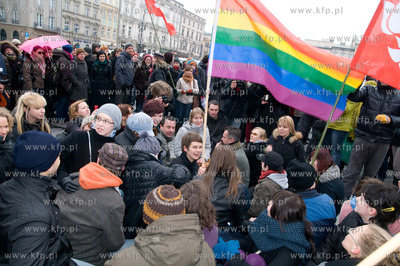 Krakow. Doroczna demonstracja feministyczna organizowana...