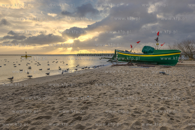 Gdynia. Kuter rybacki w  Orlowie. 06.01.2016 fot. Fot.Jan...