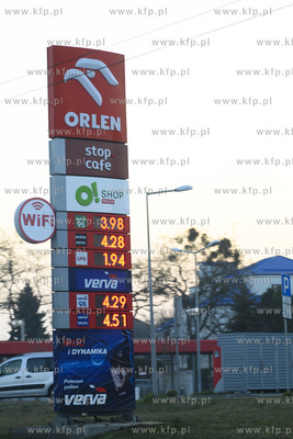Gdynia Wielki Kack. Stacja benzynowa Orlen. 28.03.2020...