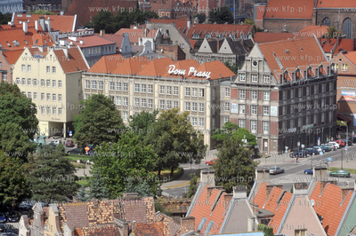 Panorama na gdanska starowke - widok na Dom Prasy na...