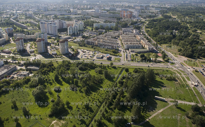 Gdansk Zaspa z lotu ptaka. Al. Jana Pawla II, dawny...