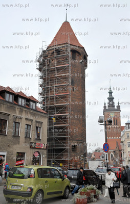 Remont baszty Jacek na ul. Panskiej w Gdansku. 13.11.2015...
