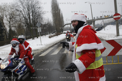 Gdansk Zaspa. Motocyklowa Parada Mikolajow. Jest to...