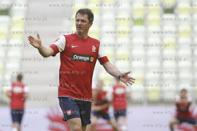 Gdansk. Stadion pilkarski PGE Arena.Trening druzyny...