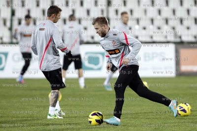 Gdansk. Stadion przy ul. Traugutta. Trening reprezentacji...