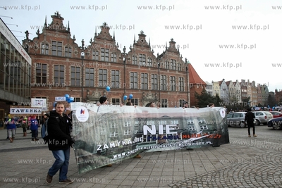 Demonstracja w obronie Pałacu Młodzieży w Gdańsku.
31.01.2015
fot....