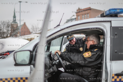 Zimowy patrol gdańskiej Straży Miejskiej polegający...