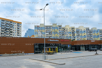 Gdańsk Zaspa. Budowa pawilonów handlowych przy al....