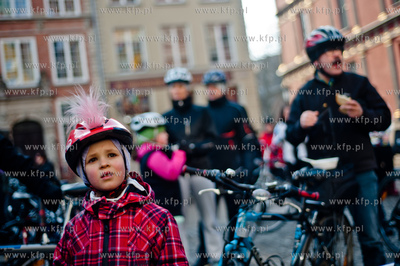Gdansk. Dlugi Targ. Zimowy Przejazd Rowerowy, zorganizowany...