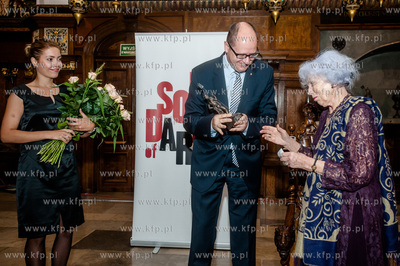 Gdansk. Dwor Artusa. Uroczystosc wreczenia Nagrod Prezydenta...