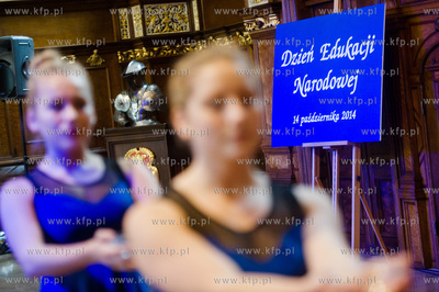 Gdansk. Dwor Artusa. Uroczystosc z okazji Dnia Edukacji...