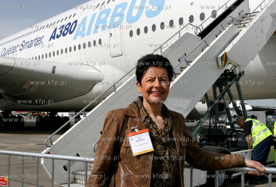 Berlin, ILA Air Show 2008. Poslanka Joanna Senyszyn...
