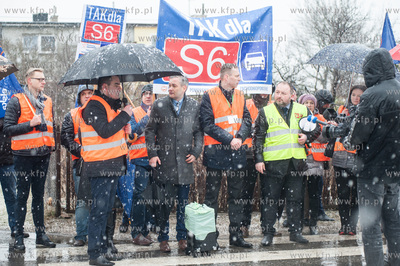 Mianowice koło Słupska. Blokada drogi krajowej numer...
