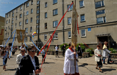 Uroczystosci i procesja Bozego Ciala w parafii sw....
