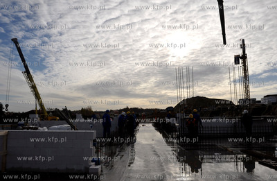 Banino, ul. Tuchomska. Uroczystosc wmurowania kamienia...