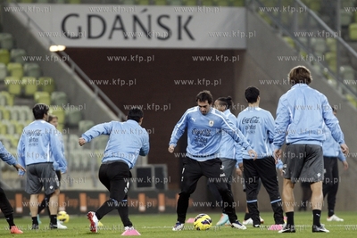 Gdansk. PGE Arena. Nz trening reprezentacji Urugwaju...