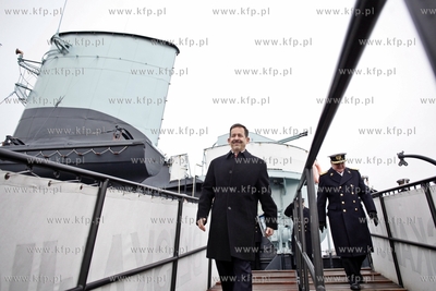 Gdynia. ORP Blyskawica. Wizyta ambasadora Stanow Zjednoczonych...