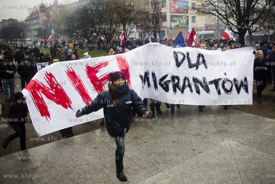 Gdańsk. Manifestacja przeciw imigrantom. 22.11.2015...