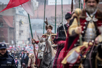 Gdańsk. Parada  na 100-lecie odzyskania niepodległości....