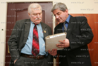 Lech Walesa w Instytucie Pamieci Narodowej w Gdansku...