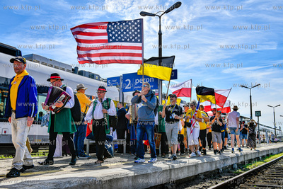 Kościerzyna. XXV Światowy Zjazd Kaszubów. Przyjazd...