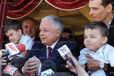 Zachodniopomorskie, Niechorze. Prezydent Lech Kaczynski...