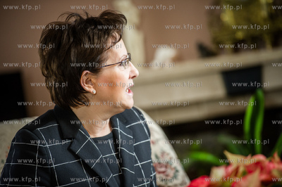 Gdansk. Premier RP Ewa Kopacz z wizyta w domu Lecha...