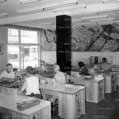 Sala odzialu PKO na Monte Cassino w Sopocie. 04.08.1967...