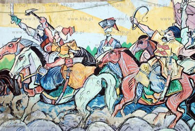 Murales - prace artysty Rafala Roskowinskiego na rogu...