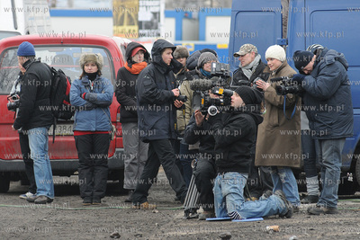 Plan zdjeciowy filmu o masakrze robotnikow na Wybrzezu...