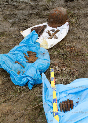 Gdansk. Rebiechowo. Szczatki niemieckiego zolnierza...