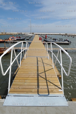 Sopot - molo. Przystan jachtowa przed oficjalnym otwarciem,...