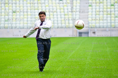 Gdansk. Stadion PGE Arena Gdansk. Wizytacja Sejmowej...