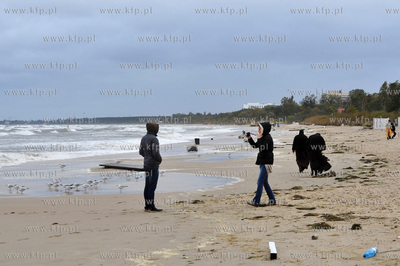 Sopot. Zatoka Gdanska. Sztorm. 05.10.2016 fot. Jerzy...