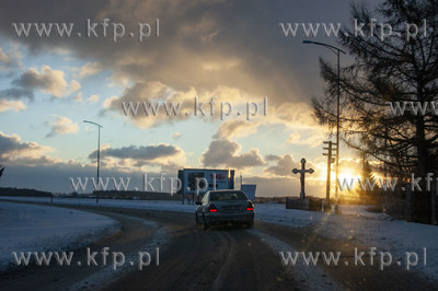 Zimowe krajobrazy przy ul. Oliwskiej w Chwaszczynie...