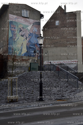 Gdańsk. Biskupia Górka. Mural Tomasza Bielaka - Martin...