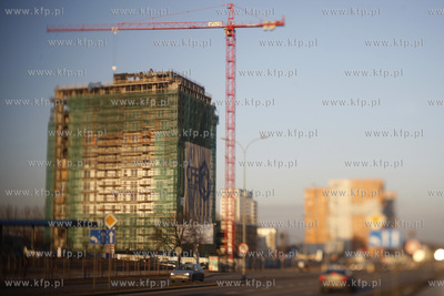 Gdansk Przymorze. Obroncow Wybrzeza. Nz Budowa budynku...