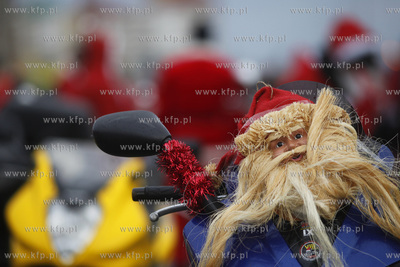 Gdansk Zaspa. Motocyklowa Parada Mikolajow. Jest to...