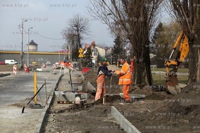 Przebudowa ulicy Uczniowskiej w Gdańsku Letnicy. 25.03.2015...