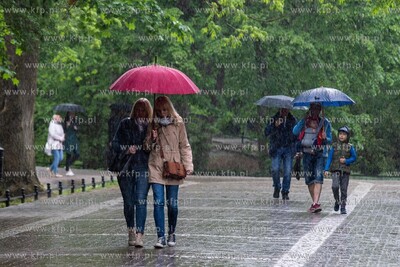 Gdańsk.  Park Oliwski.  Niedziela w Parku. Nz.  Przelotny,...