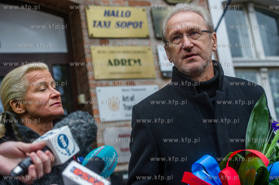 Sopot. Konsul Honorowy Francji Monika Tarnowska, przedstawiciele...