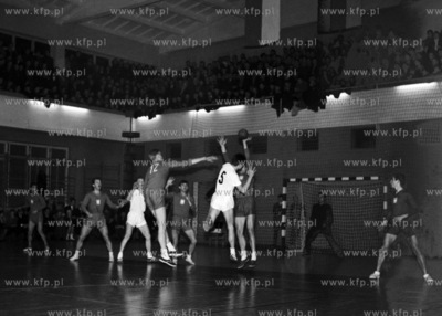 Mecz reprezentacji Polski w piłece ręcznej. (lata60)....