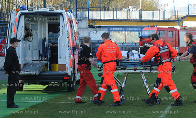 Podczas meczu rugby pomiedzy druzynami Arki Gdynia...